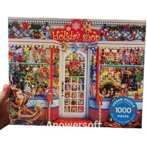 Holiday Shop 1000-Piece Jigsaw Puzzle - Festive Multi-Color